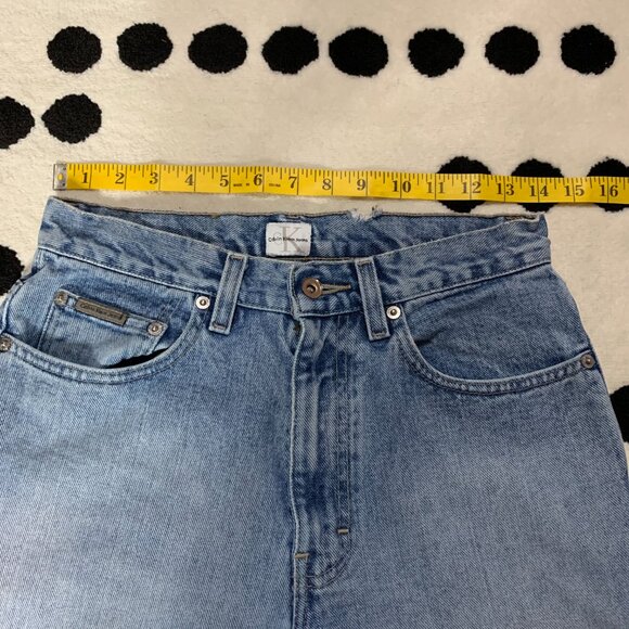 Vintage 90s Calvin Klein CK Jeans Mid Rise Straight Leg Faded Light Wash Denim - Picture 10 of 15